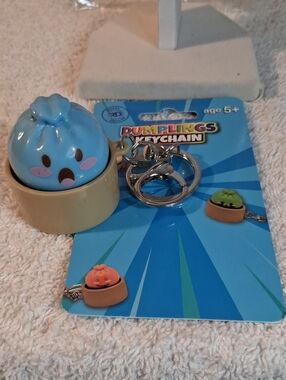Dumplings Keychain Toy - Blue Dumpling Character Keyring
